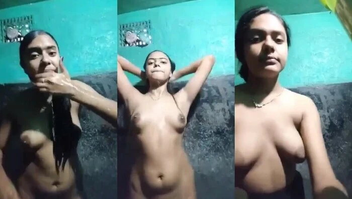 Hot Bengali Village Girl Taking Bath In Bathroom Sex Video HD