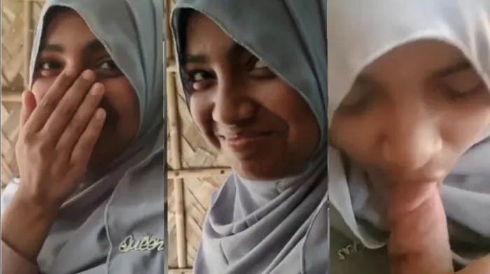 Shy Hijabi College Girl Blowjob to Lover MMS Video